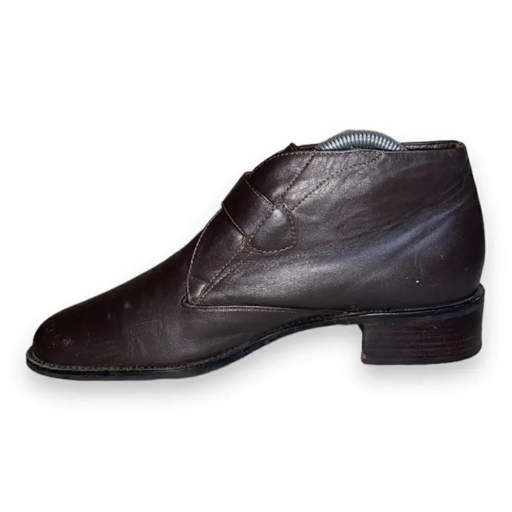 Etienne Aigner Showtime Ankle Boots Brown‎ Leather Women's 8.5